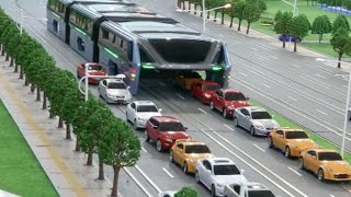 China's Transit Elevated Bus Debuts at Beijing Intel High Tech Expo Resimi