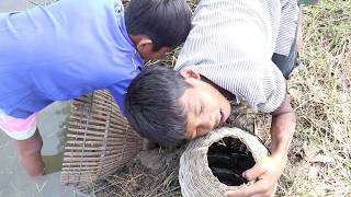 Amazing Children Build Fish Trap With Bamboo Worked 100% - Cambo Trap Bamboo Fishing Challenge
