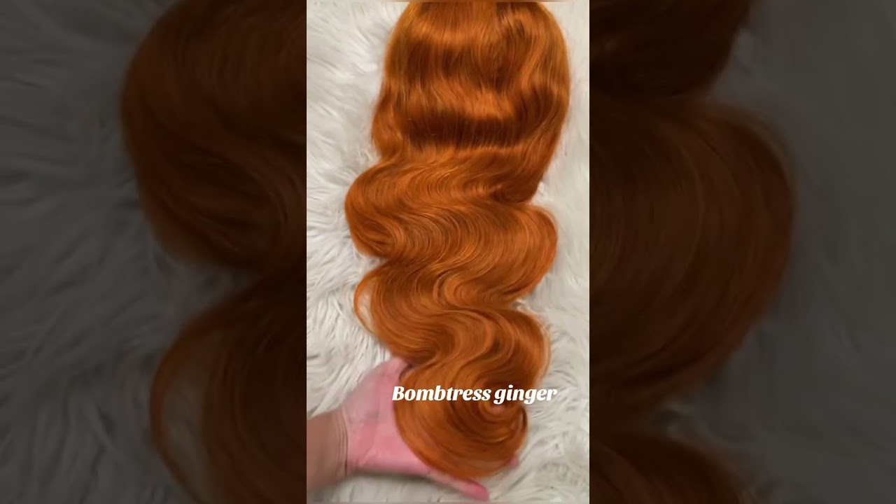 Bombtress Ginger Wig For Fall Body Wave Lace Frontal Wig Pre Colored Lace Wig 100% Human Hair Wig