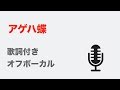 生音風カラオケ アゲハ蝶 ポルノグラフィティ オフボーカル