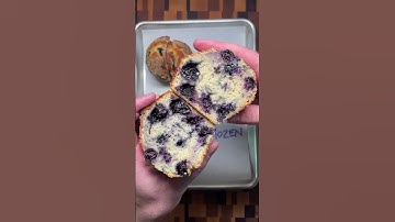 The Difference Between Using Fresh vs Frozen Blueberries in Muffins #baking