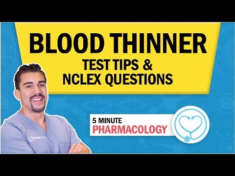 फार्माकोलजी - रक्त पातलो परीक्षण सुझाव र NCLEX प्रश्नहरू नर्सिंग RN PN NCLEX