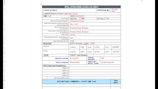 FORM 02 UAV RPAS Operational Flight Log Sheet v1
