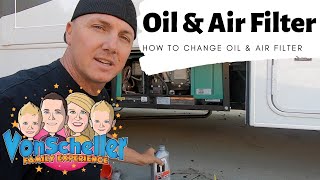 How To RV Generator Oil & Air Filter Onan 4000 Jayco