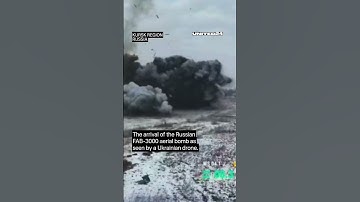 Ukrainian Drone Captures Explosion of the Russian FAB-3000 Aerial Bomb #warinukraine