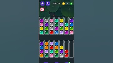 Ball Sort Master Game Level - 207 Without Boosters | Puzzle Game | #entertainment #puzzle #games