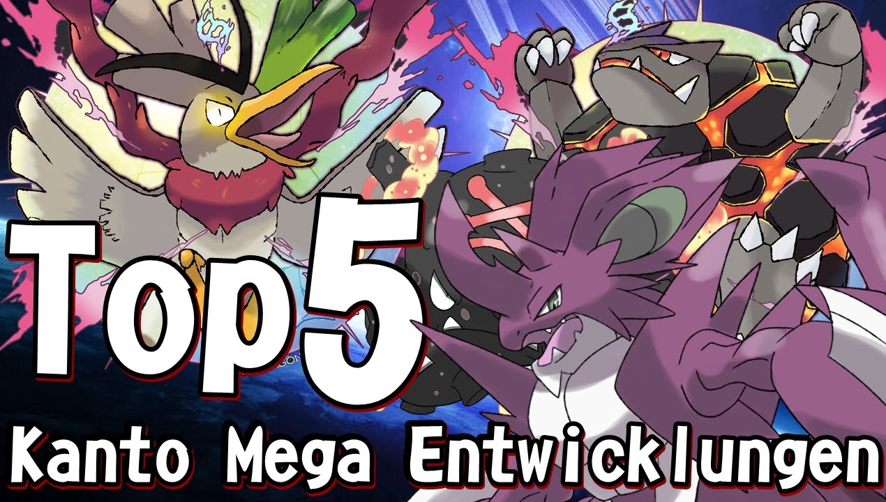 Top 5 Kanto Pokemon Die Eine Mega Entwicklung Benotigen Pokemon Top 5 Youtube