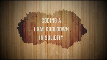 Solidity TDD Fridays 10/1/2021 - Coding A 1 Day Cooldown
