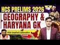 HCS Prelims 2026 | Geography &amp; Haryana GK With Detailed Explanation | Narendra Sir | Haryana StudyIQ