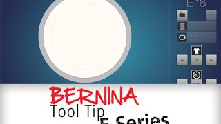 BERNINA E 16 -  Tool Tip - Main Screen Overview