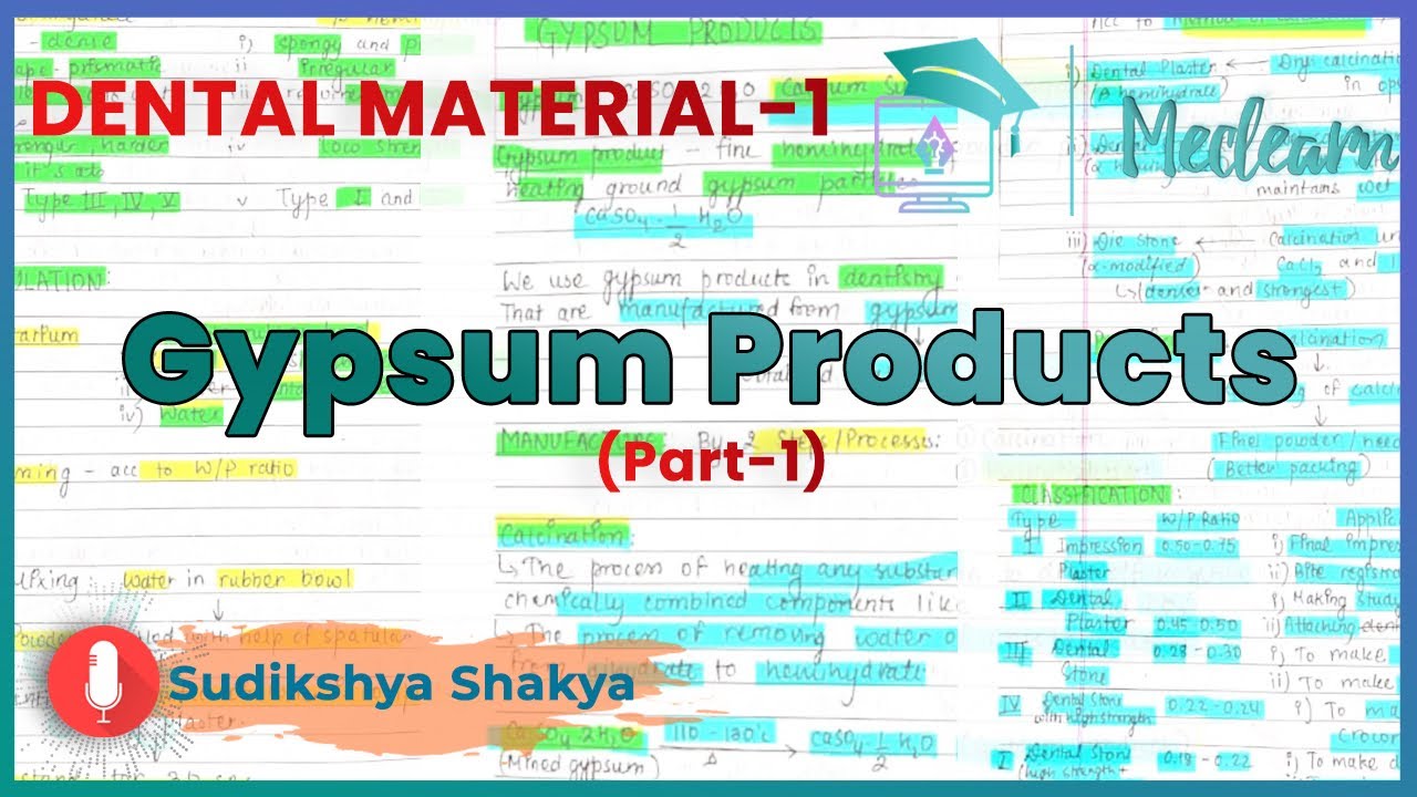 Dental material1Gypsum Products1Introduction, Manufacture