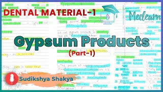 Dental material-1:Gypsum Products-1|Introduction, Manufacture, Classification, Setting | MEDLEARN
