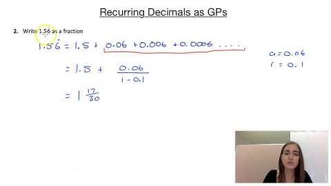 Recurring Decimals as Geometric Series