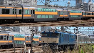 【貴重な並び】中央快速線E233系H57編成（グリーン車組み込み）試運転・相模線205系R9+R6編成 長野配給（廃車回送）