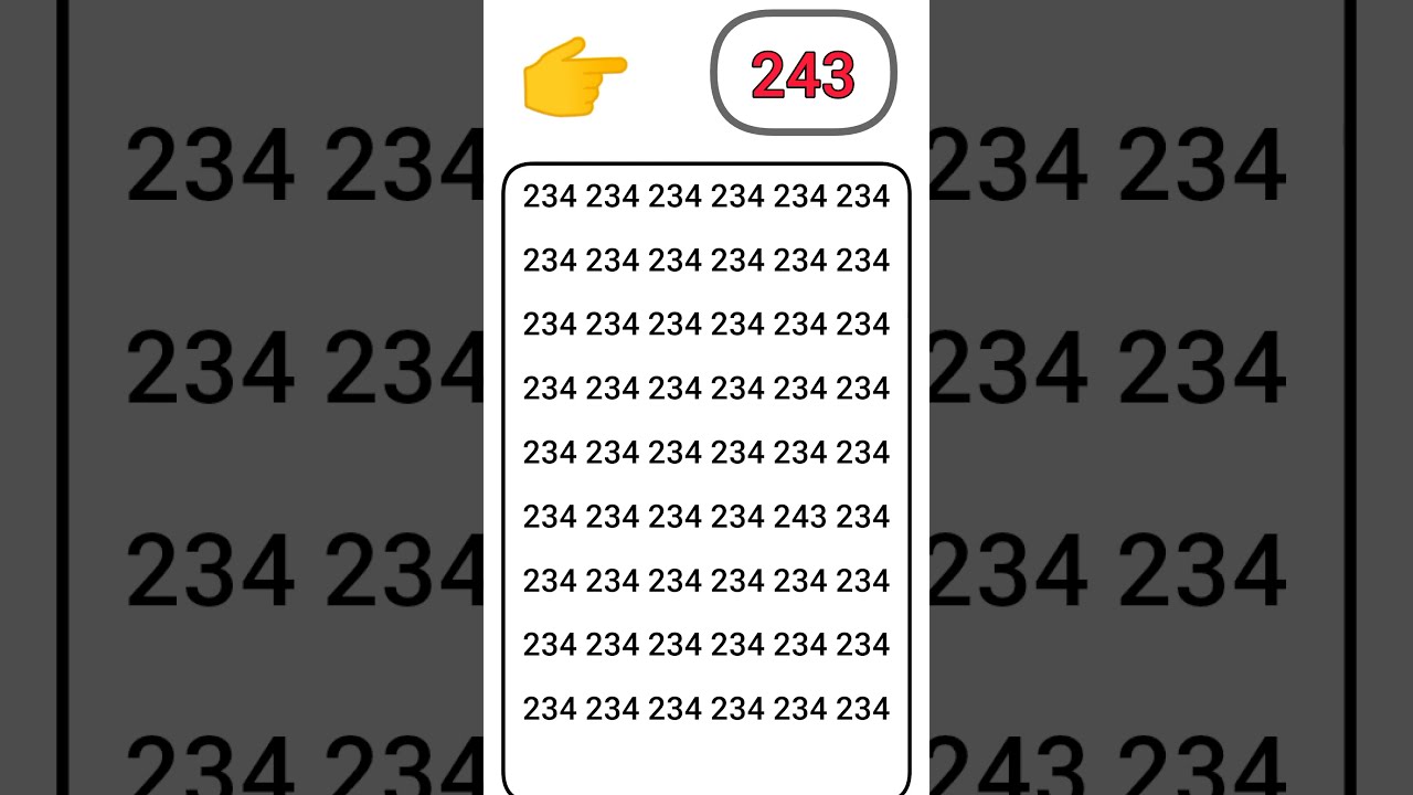 Are You Genius Try This Focus Test 222