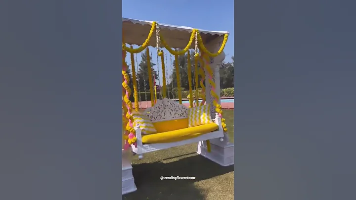 outdoor haldi decoration #decor #haldiceremony #haldidecor #haldigeet #haldi #haldidecoration