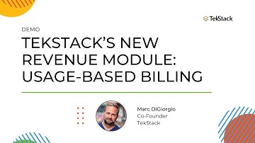 Usage-Based Billing Demo | TekStack Revenue Module Overview