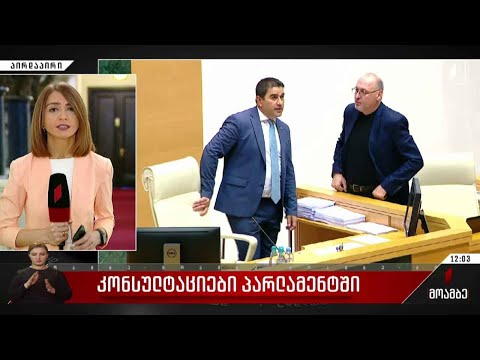 კონსულტაციები პარლამენტში