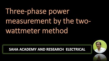 Three phase power measurement by two watt meter method