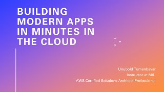 Building modern apps in minutes in the cloud screenshot 1