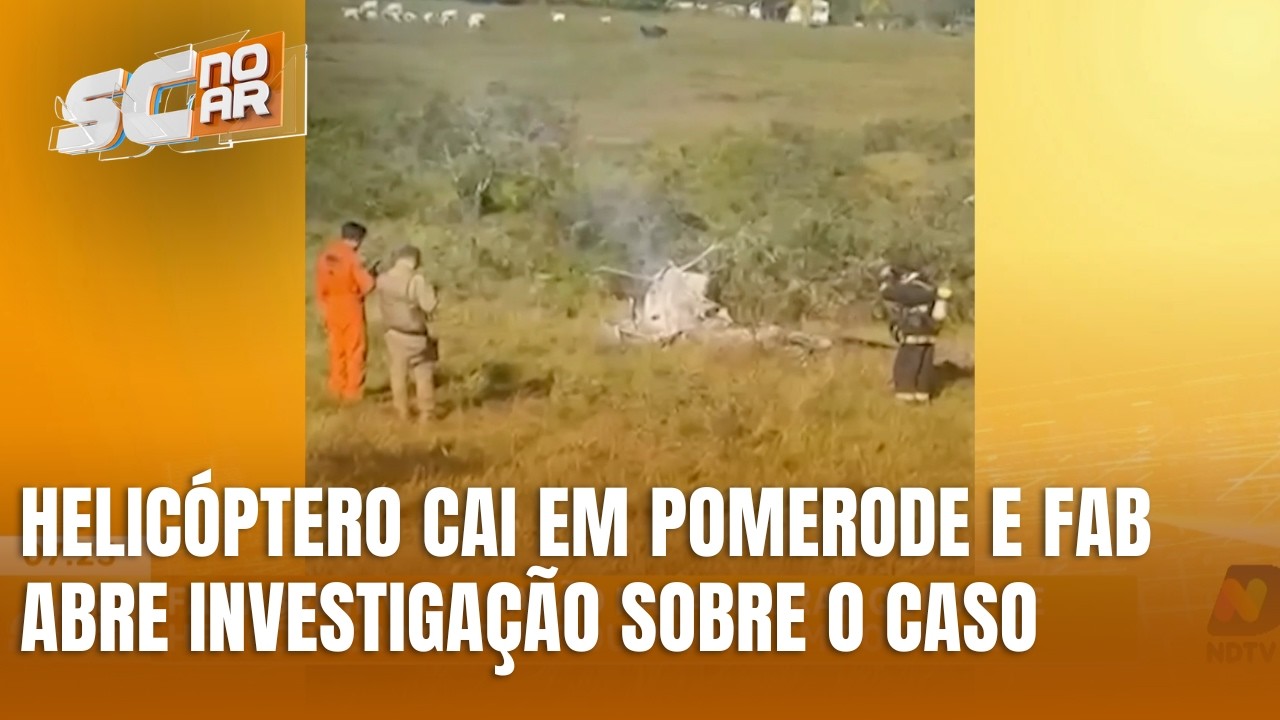 FAB investiga queda de helicóptero com morte de piloto em Pomerode