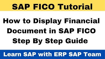 FINANCIAL DOCUMENT DISPLAY IN SAP using TCODE FB03