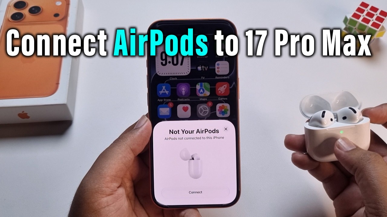 iPhone 17 Pro Max : How to Connect Your AirPods To an iPhone - YouTube