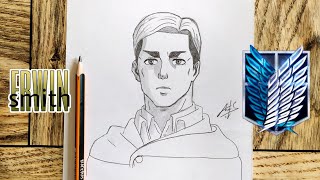 رسم ايروين سميث من انمي هجوم العمالقة خطوة بخطوة | How to Draw Erwin Smith