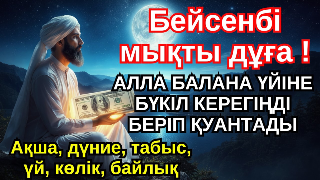 бейсенбі КҮНІ ЕҢ ҚҰДІРЕТТІ ДҰҒА! Алла бүкіл тілеуіңді және балаңа керектің бәрін беріп қояды