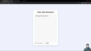 Project-21: Build a Fake Chat App with JavaScript | Chat Simulator Mini Project Bangla screenshot 1
