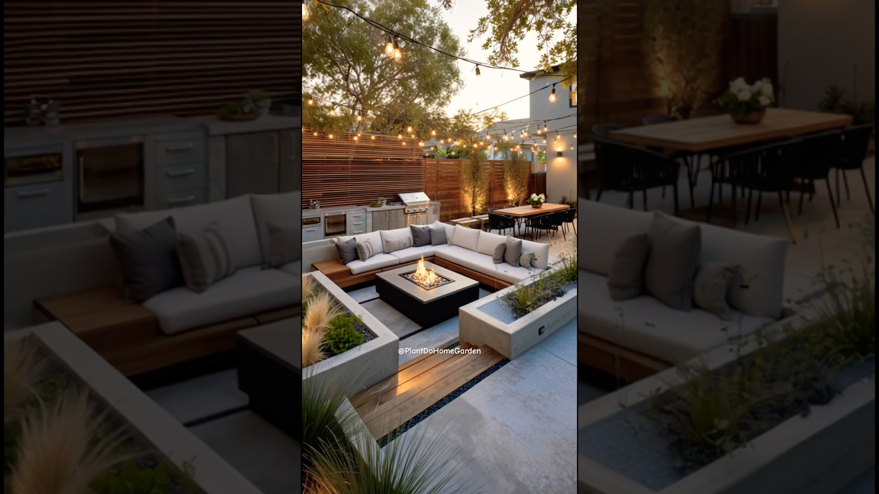 Small Backyard Setup — BBQ, Fire Pit & Chill Zone 😍