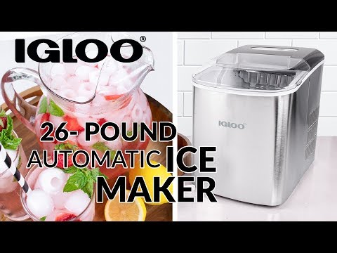 Igloo 26lb. Self-Cleaning Portable Ice Maker with Handle, White