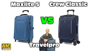 Travelpro Maxlite 5 vs Travelpro Crew Classic InDepth Detailed (4k UHD) #travelpro