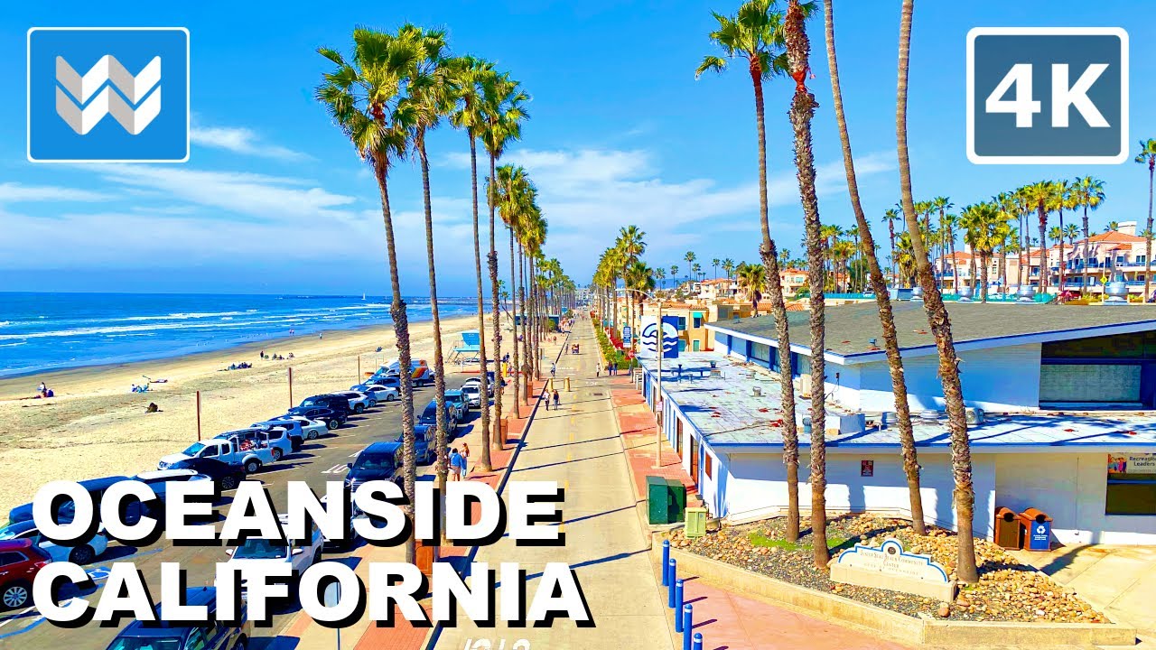 [4K] OCEANSIDE BEACH CALIFORNIA ☀️ 2025 Walking Tour & Travel Guide (Pier Update After Fire)