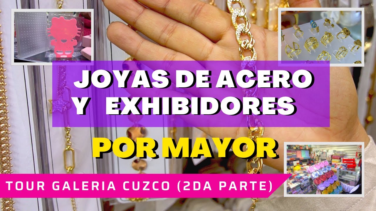 JOYAS DE ACERO, EXHIBIDORES Y REGALO POR MAYOR (Tour Galería cuzco 2da parte) - YouTube