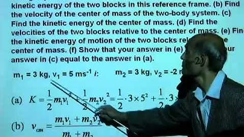 PHY2048 Lesson 3 4b Center of Mass Reference Frame ii