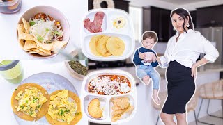 WHAT WE EAT IN A DAY! 14 WEEKS PREGNANT // TODDLER MEAL IDEAS