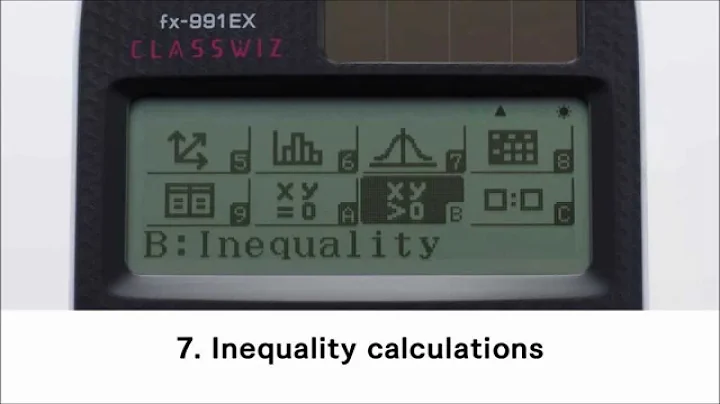 How to perform inequality equations on Casio Classwiz FX 991 EX scientific Calculator