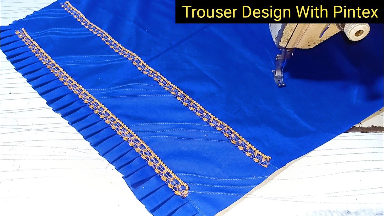 Pintex capri design cutting and stitching /new capri design with lace /simple and easy capri design