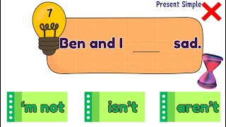 Present Simple for kids | Negative form | Test