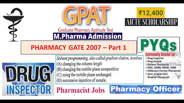 GPAT 2017 Part 1 - Previous Year Question Paper with Answer Key MCQs I 1998-2022