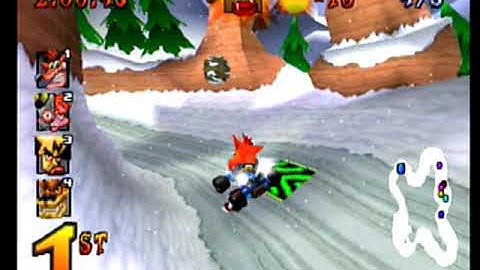 CTR Crash Team Racing: Arcade: Blizzard Bluff: Single: Medium: 5 Laps [Race Time] - Playstation 1