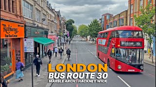 London Double-Decker Bus Ride: Virtual adventure from Marble Arch to Hackney - London Bus 30 🚌