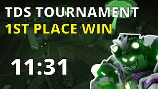 1ST PLACE IN THE TDS TOURNAMENT / Roblox TDS