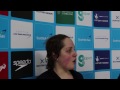 Scottish Gas National Open Swimming Championships 2013: Megan Gilchrist - Mixed Zone