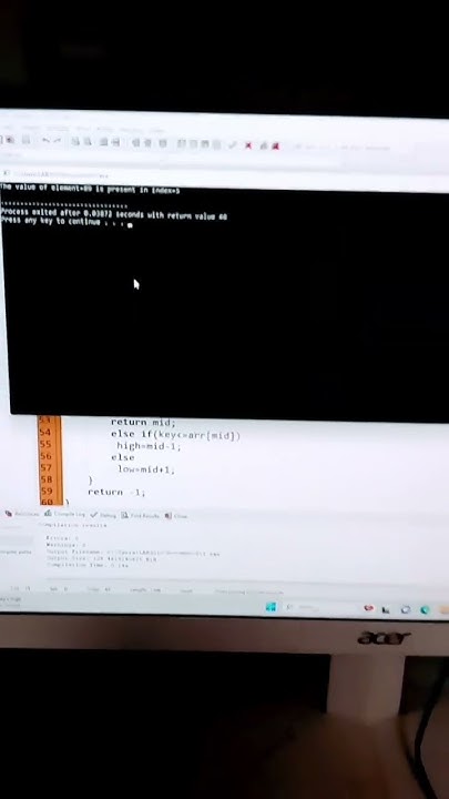 Program of Binary Search using C language #coding - YouTube