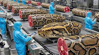 Inside the Modern Python Meat Factory – (Full Process) How High-Value Python Meat Is Produced