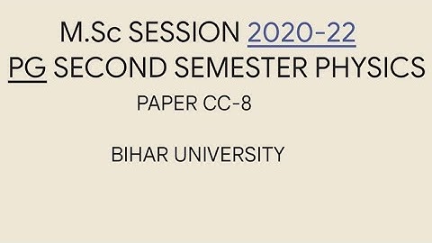 Bihar University || physics 2nd semester || PAPER CC-8 || Internal assignment and Important Theory.
