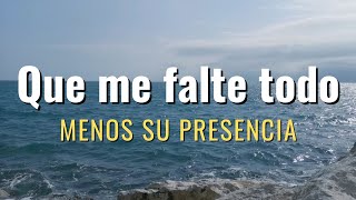 Video thumbnail of "Que me falte todo - Daniel Castro Cover (Letra)"