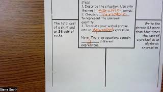 Writing Expressions Interactive Notebook